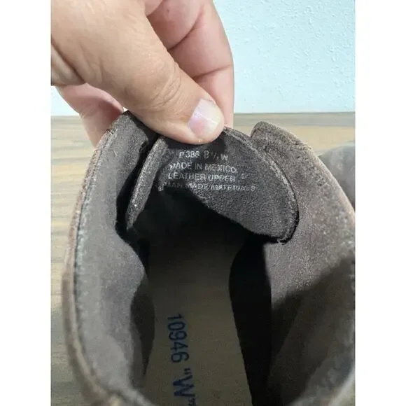 L.L. Bean Womens Brown Leather Lace Up Combat Boots Size 8.5 Wide Ankle Booties - Picture 15 of 15